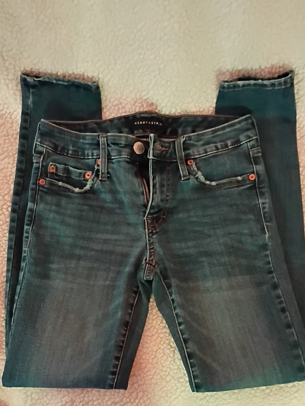 Aeropostale Women's Skinny Dark Teal Wash Jeans